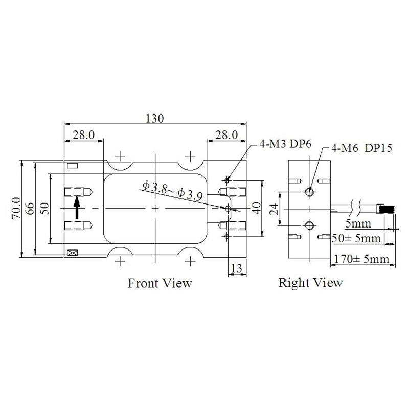 High Precision Aluminum 25kg Load Cell Sensor 