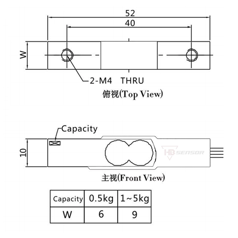 High Precision Low Capacity Parllel Beam Types of Single Point Load Cells for Jewelry scale for size