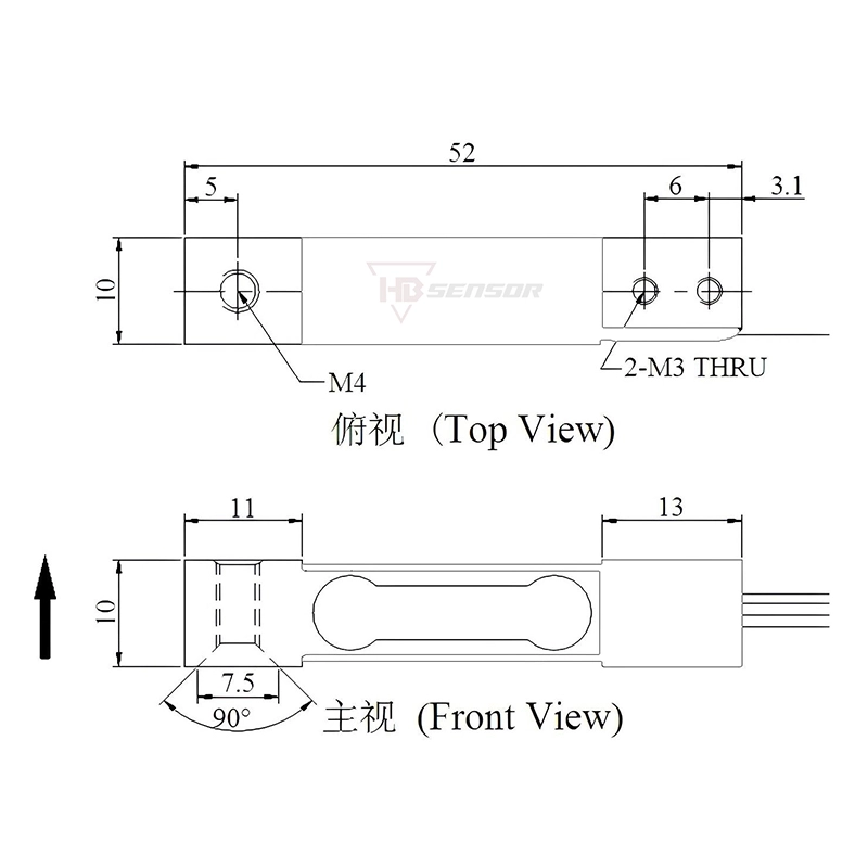 Load Cell Sensor Low Capacity 5kg SIZE