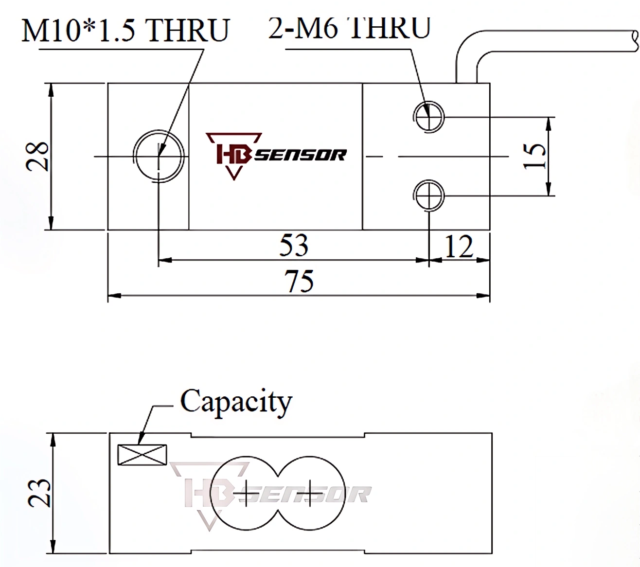 Strain gauge based Single Point Load Cell low capacity 10-200kg