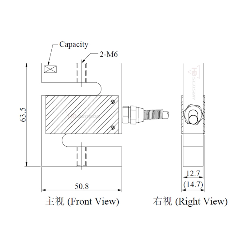 S Type Tension Small Capacity Load Cell Sensor for Machine Testing for size