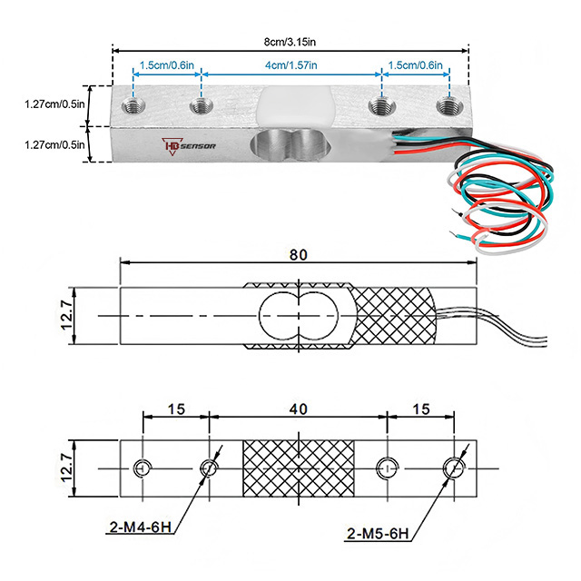 Micro load cell size