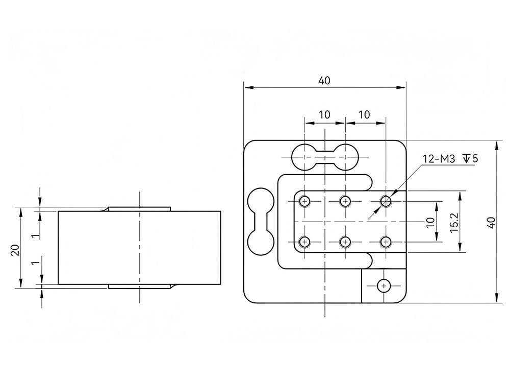 Custom Multi Axis Force Sensor Dimension​
