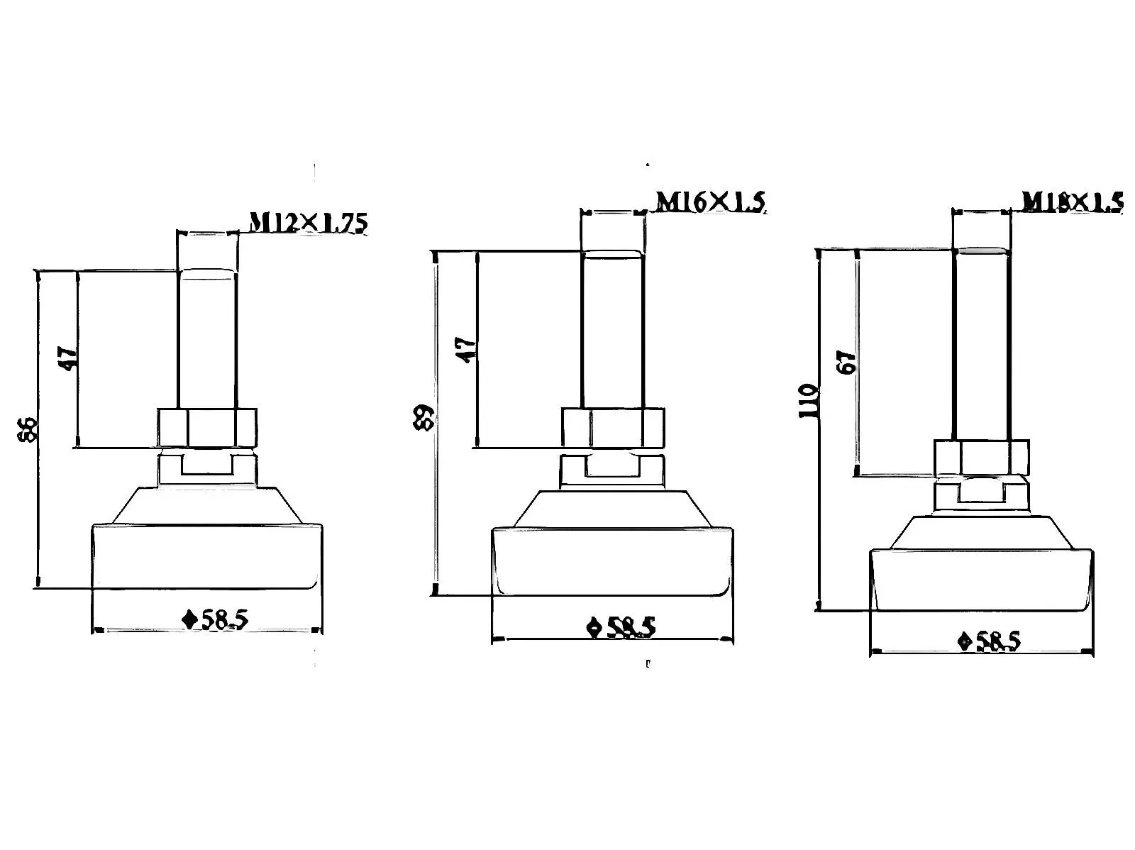 Shear Beam Load cell foot size