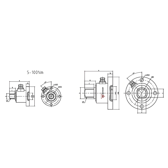 Static Single Flange-Shaft Torque Sensor size