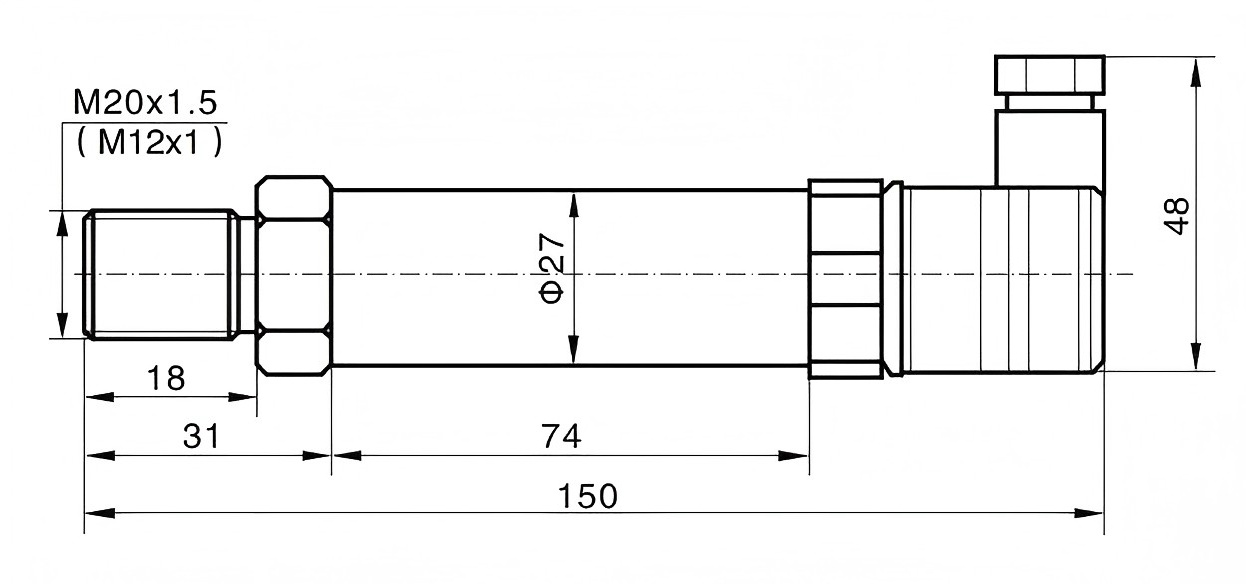 HBPS1 Silicon Diffused Pressure Transmitter Pressure Sensor Size