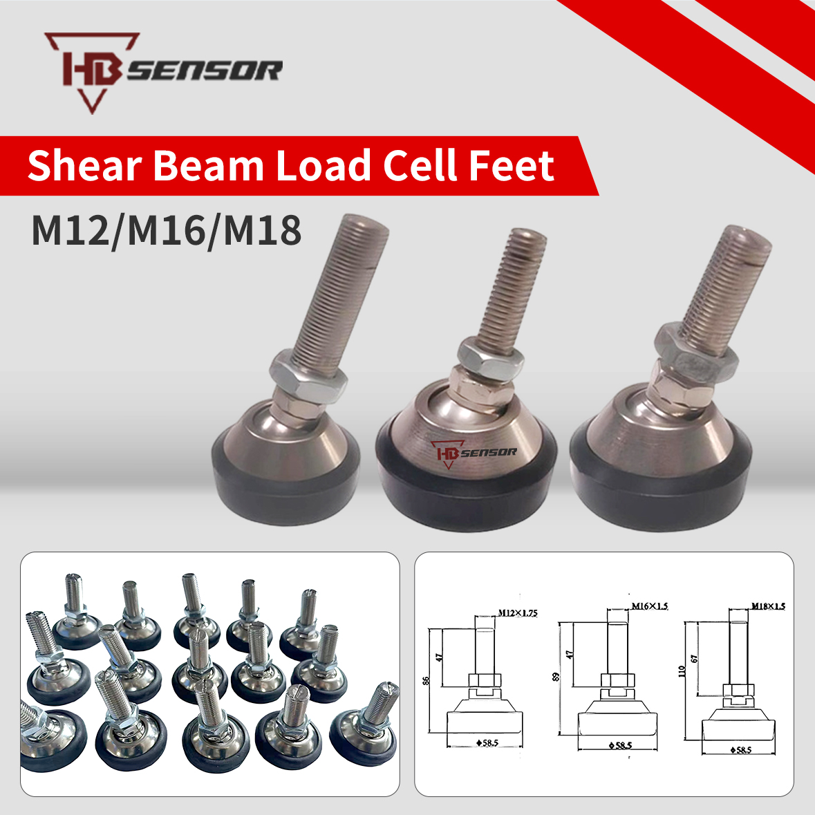 Shear Beam Load Cell feet