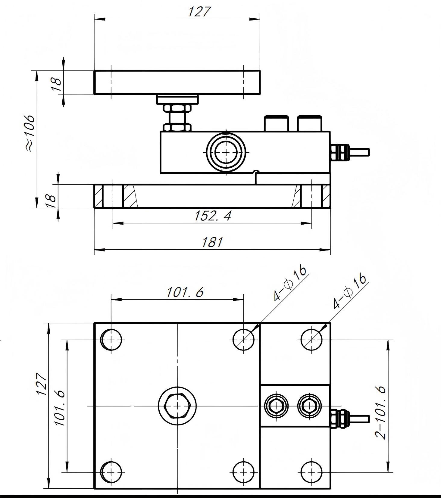 HBTLSF800JH-5BM Customized Mounting Kit for Double Ended Shear Beam Type Load Cell Force Sensor