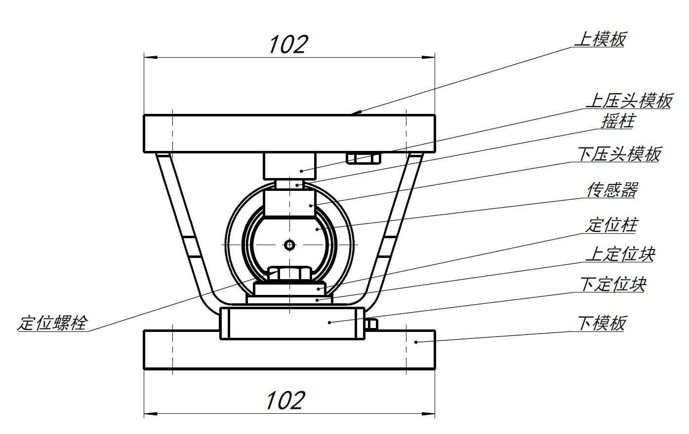 HBTLSF800JH-M Mounting Kit for Bending Shear Beam Type Load Cell Force Sensor C