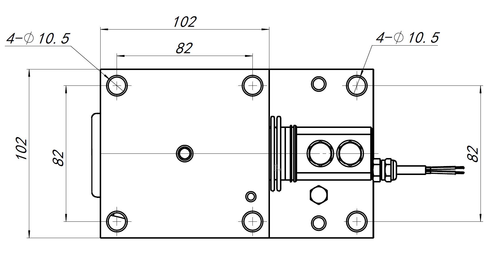 HBTLSF800JH-M Mounting Kit for Bending Shear Beam Type Load Cell Force Sensor B